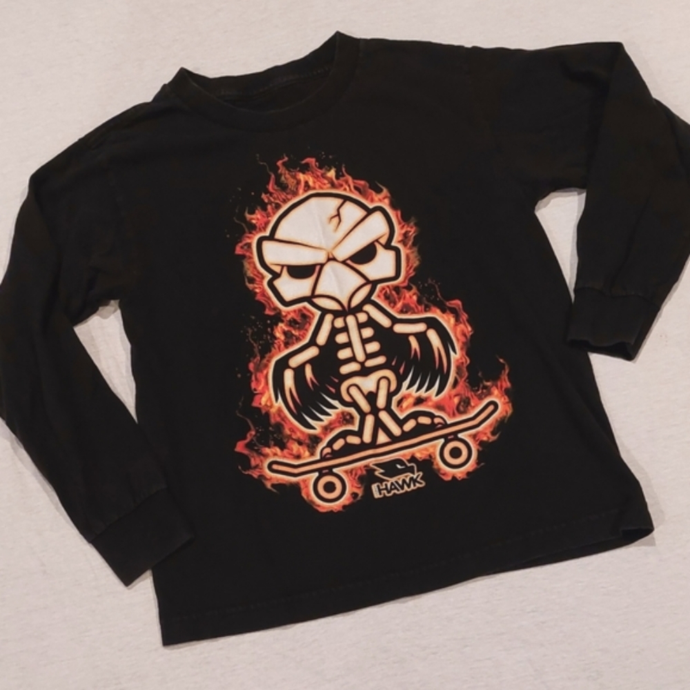 🤑 5/$25 TONY HAWK Fire Skeleton Tee